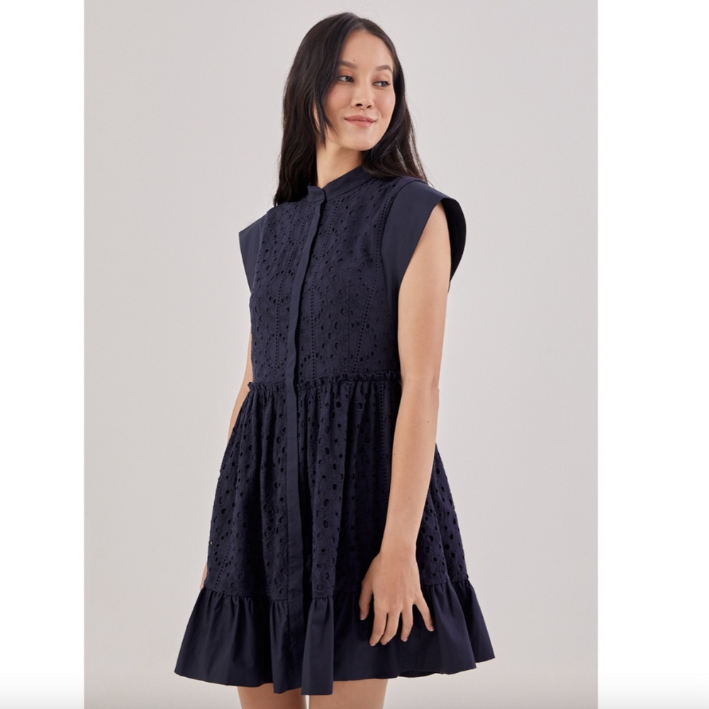 Bevelia Broderie Ruffle Dress